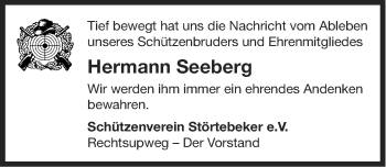 Traueranzeige von Hermann Seeberg von Ostfriesischer Kurier