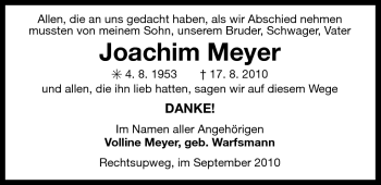 Traueranzeige von Joachim Meyer von Ostfriesischer Kurier