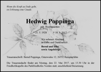 Traueranzeige von Karl Goldenstein von Ostfriesischer Kurier