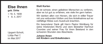 Traueranzeige von Harmine Menke von Ostfriesischer Kurier