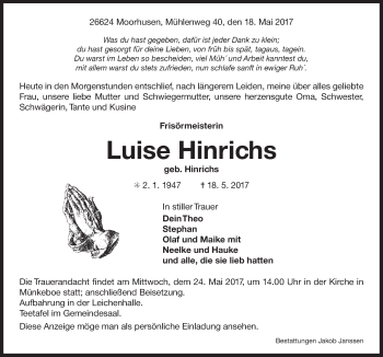 Traueranzeige von Johann Groon von Ostfriesischer Kurier