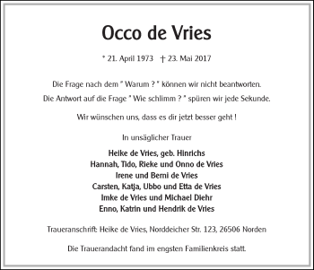 Traueranzeige von Gert Stein von Ostfriesischer Kurier