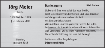 Traueranzeige von Jörg Meier 