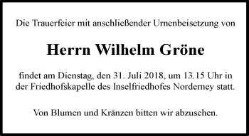 Traueranzeige von Herbert Klöpper von Ostfriesischer Kurier