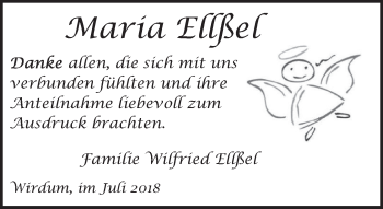 Traueranzeige von Maria Ellßel 