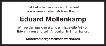 Traueranzeige von Eduard Möllenkamp 