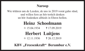 Traueranzeige von Nachruf  