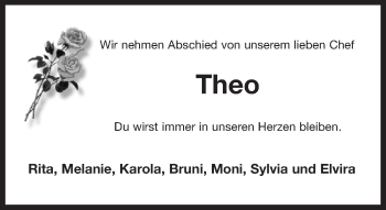 Traueranzeige von Theo  