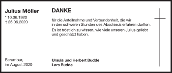 Traueranzeige von Julius Möller 