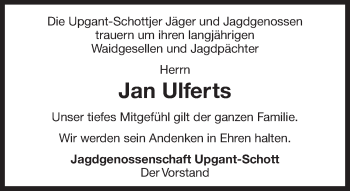 Traueranzeige von Jan Ulferts 