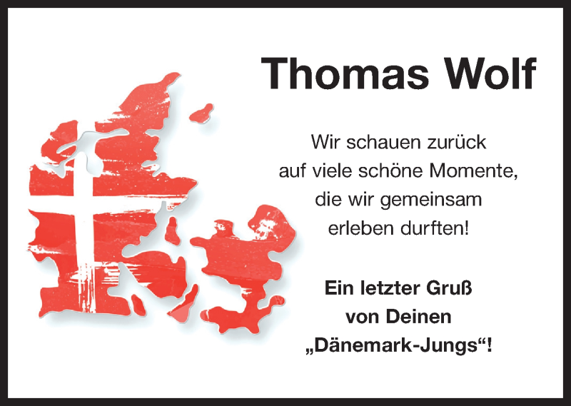  Traueranzeige für Thomas Wolf vom 28.01.2021 aus 