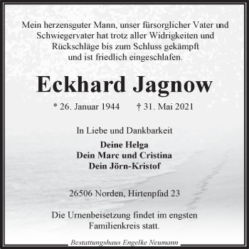 Traueranzeige von Eckhard Jagnow 