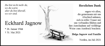 Traueranzeige von Eckhard Jagnow 