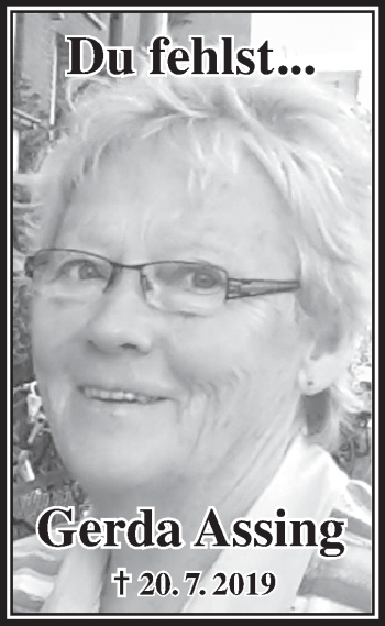 Traueranzeige von Gerda Assing 