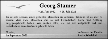 Traueranzeige von Georg Starrer von Ostfrisischer Kurier