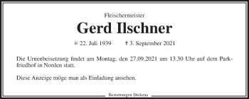 Traueranzeige von Gerd Ilschner 