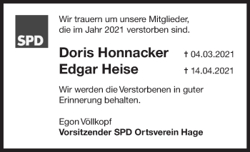 Traueranzeige von Zum Gedenken 2021 