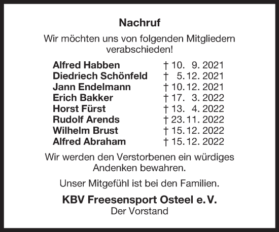 Traueranzeige von In Gedenken  