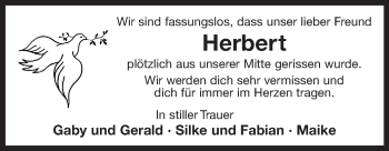 Traueranzeige von Herbert  