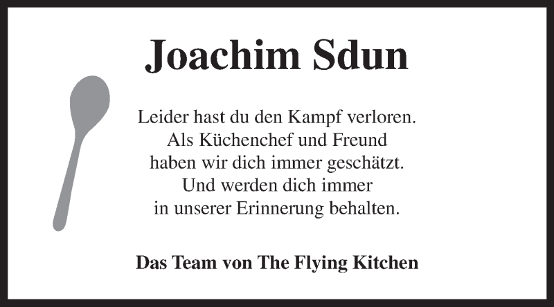  Traueranzeige für Joachim Sdun vom 08.02.2022 aus 
