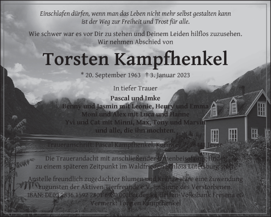 Traueranzeige von Torsten Kampfhenkel 