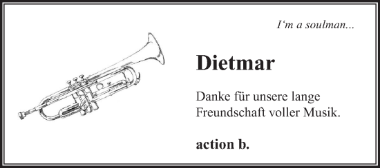 Traueranzeige von Dietmar  von Ostfriesischer Kurier