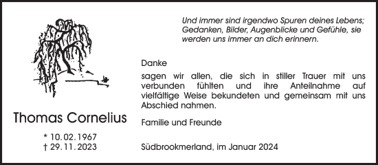 Traueranzeige von Thomas Cornelius von Ostfriesischer Kurier
