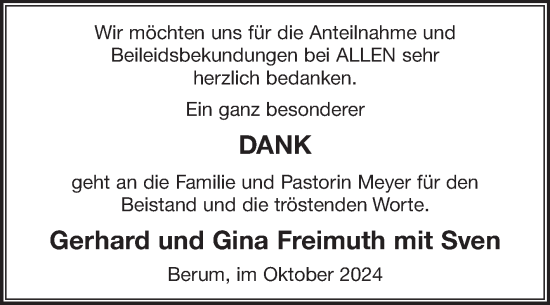Traueranzeige von Gerhard  von Ostfriesischer Kurier