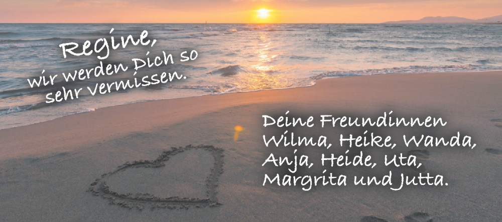  Traueranzeige für Regine Hein vom 09.08.2024 aus Ostfriesischer Kurier