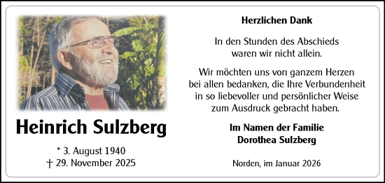 Traueranzeige von Dorothea Sulzberg von Ostfriesischer Kurier