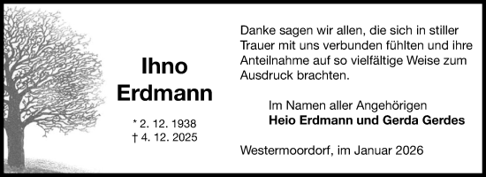 Traueranzeige von Heio Erdmann von Ostfriesischer Kurier